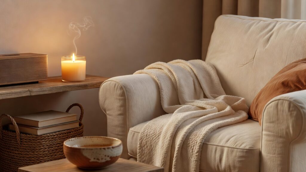 sensory living room decor scented candle